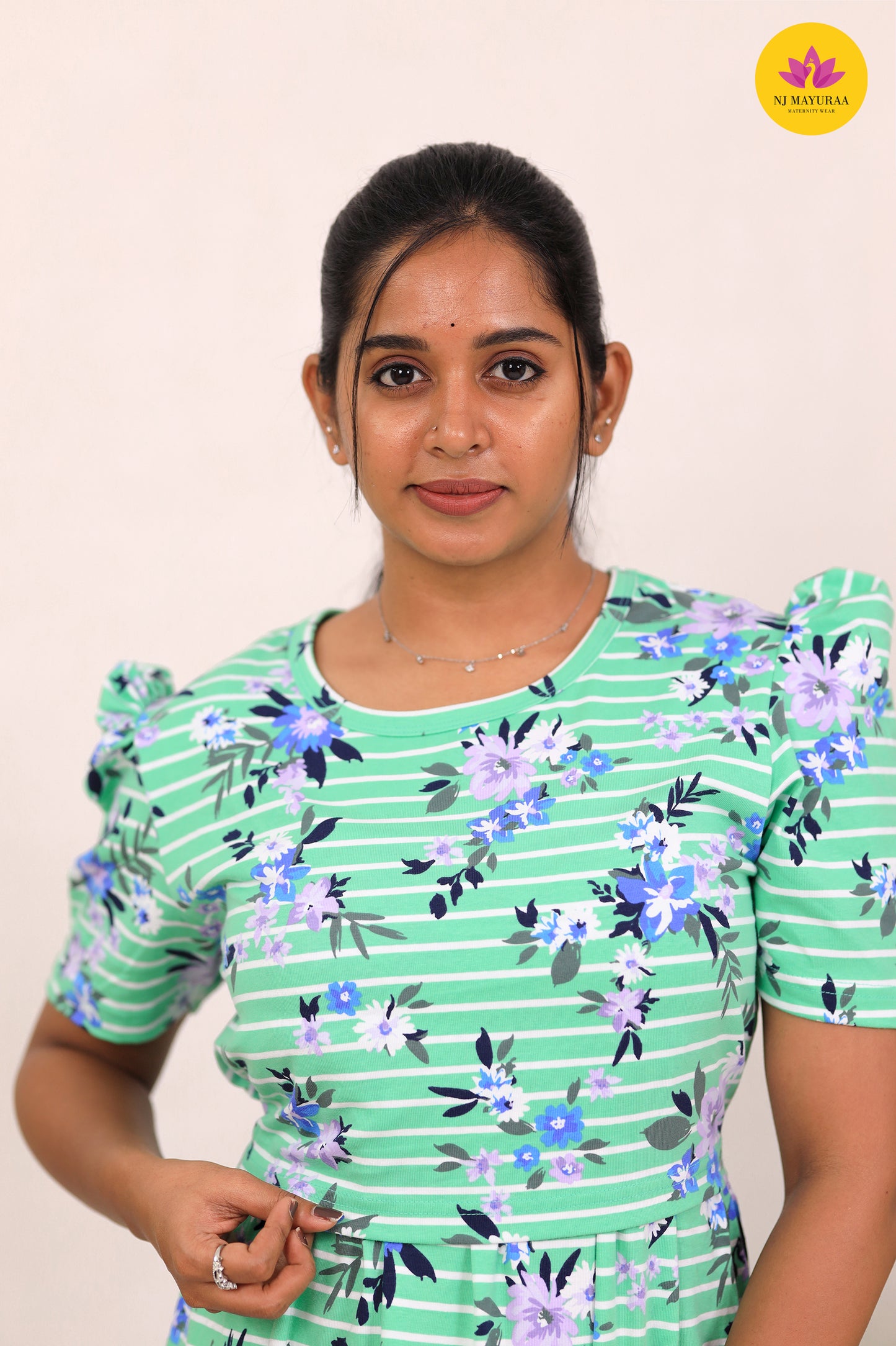 SURABHI 9 - ZIPLESS MATERNITY WEAR PUFF SLEEVE/ FULL LENGTH