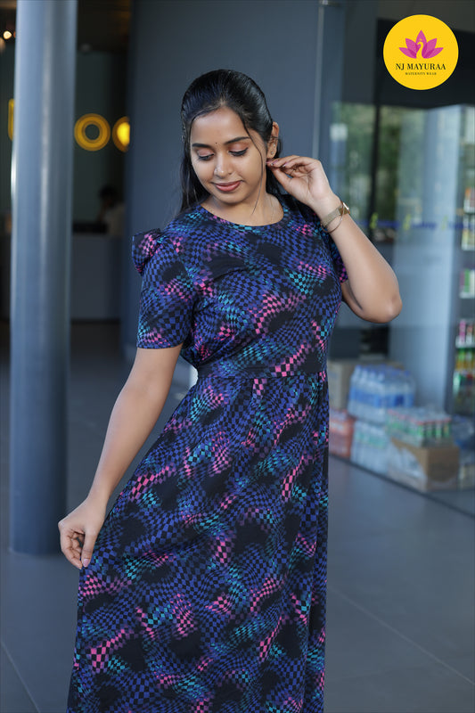 CUTE10 -ZIPLESS MATERNITY WEAR PUFF SLEEVE