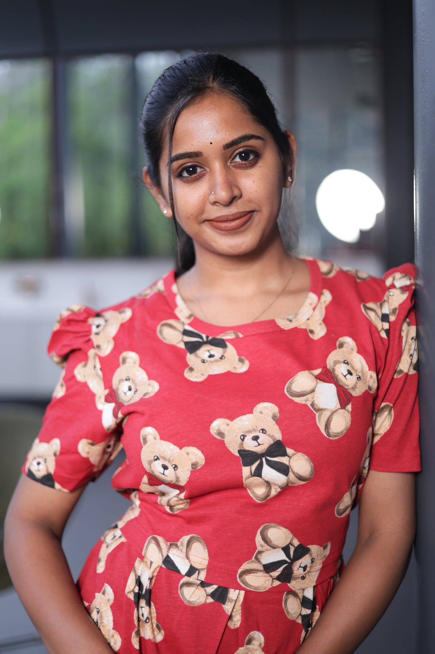 LOTUS 19 -ZIPLESS MATERNITY WEAR PUFF SLEEVE