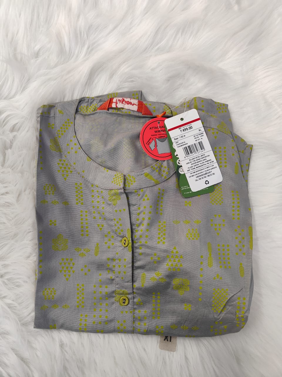 Grey-Avaasa kurtis Top