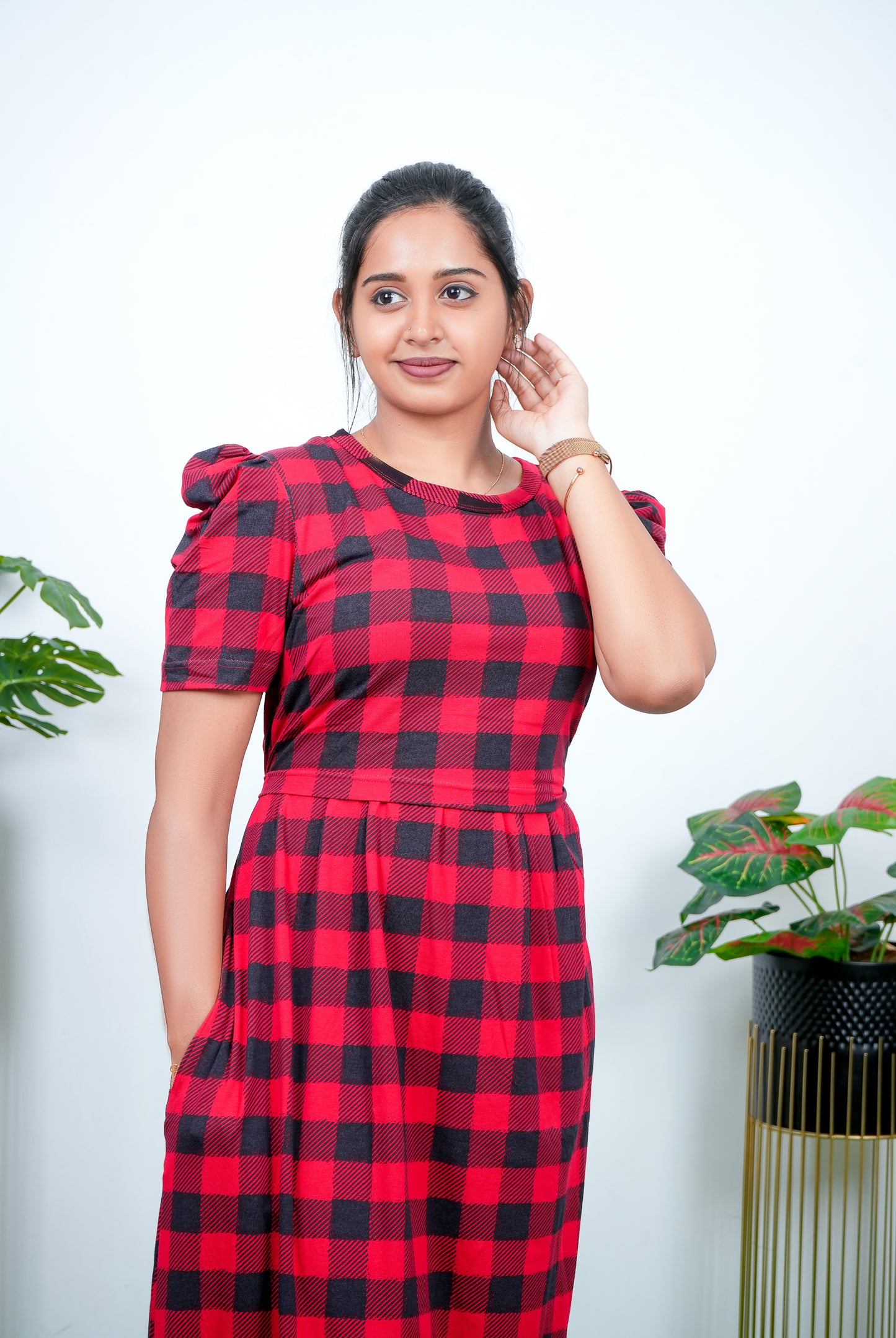 NADA-ZIPLESS FEEDING MATERNITY WEAR PUFF SLEEVE