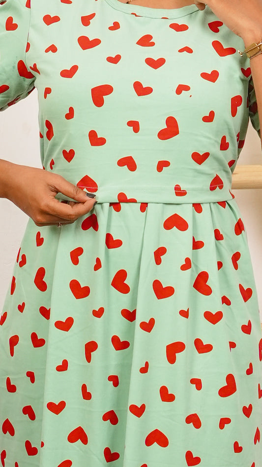 AMETHYST-ZIPLESS MATERNITY WEAR PUFF SLEEVE