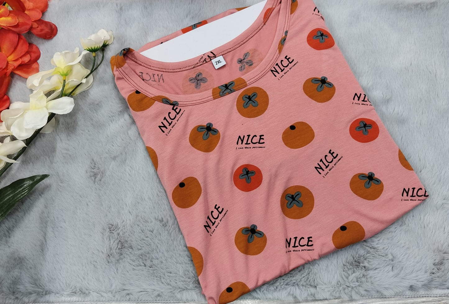 Feeding Tshirt - Muted pink ( poly cotton)