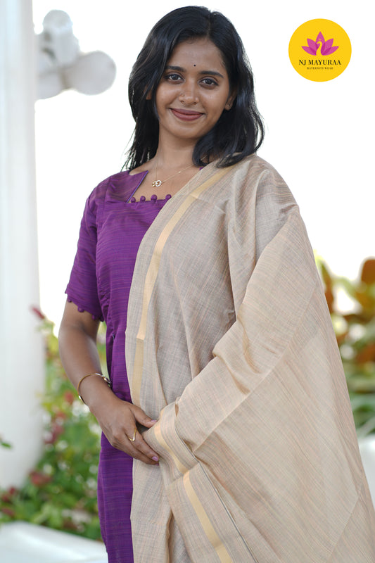 Hansi_10 - KURTI DHUPATTA SET( 2 Side Feeding Zip )