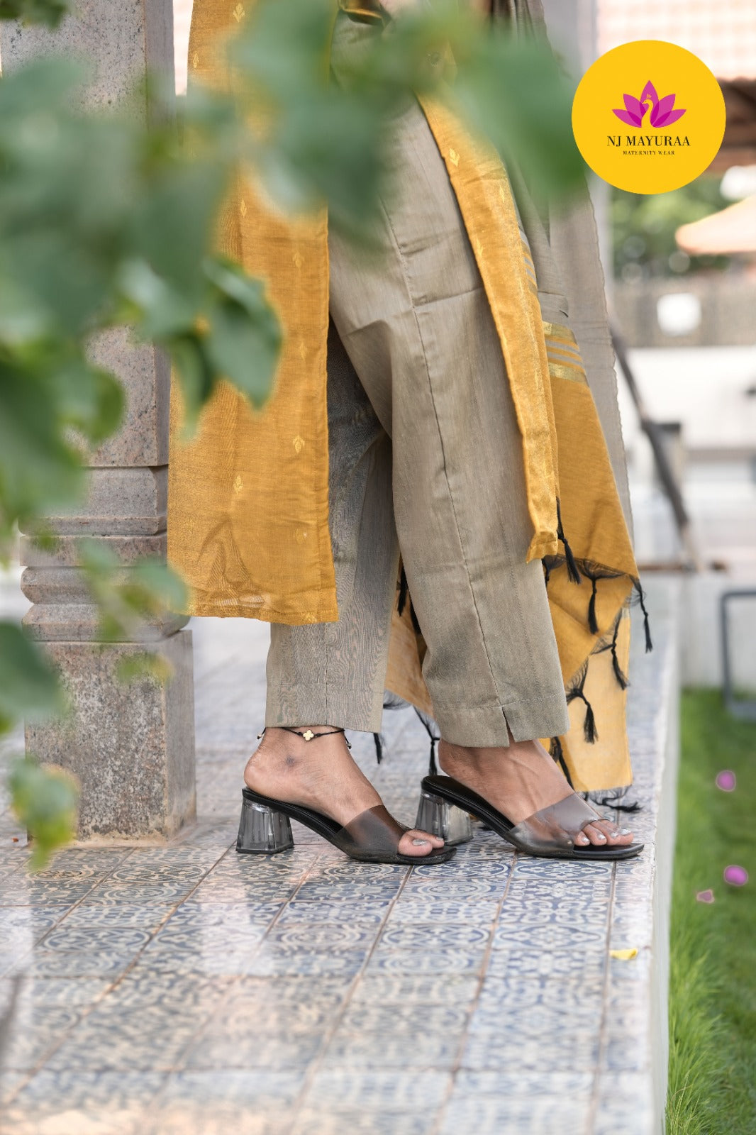 Mustard Yellow Kurti Set ( 3-Piece Set )