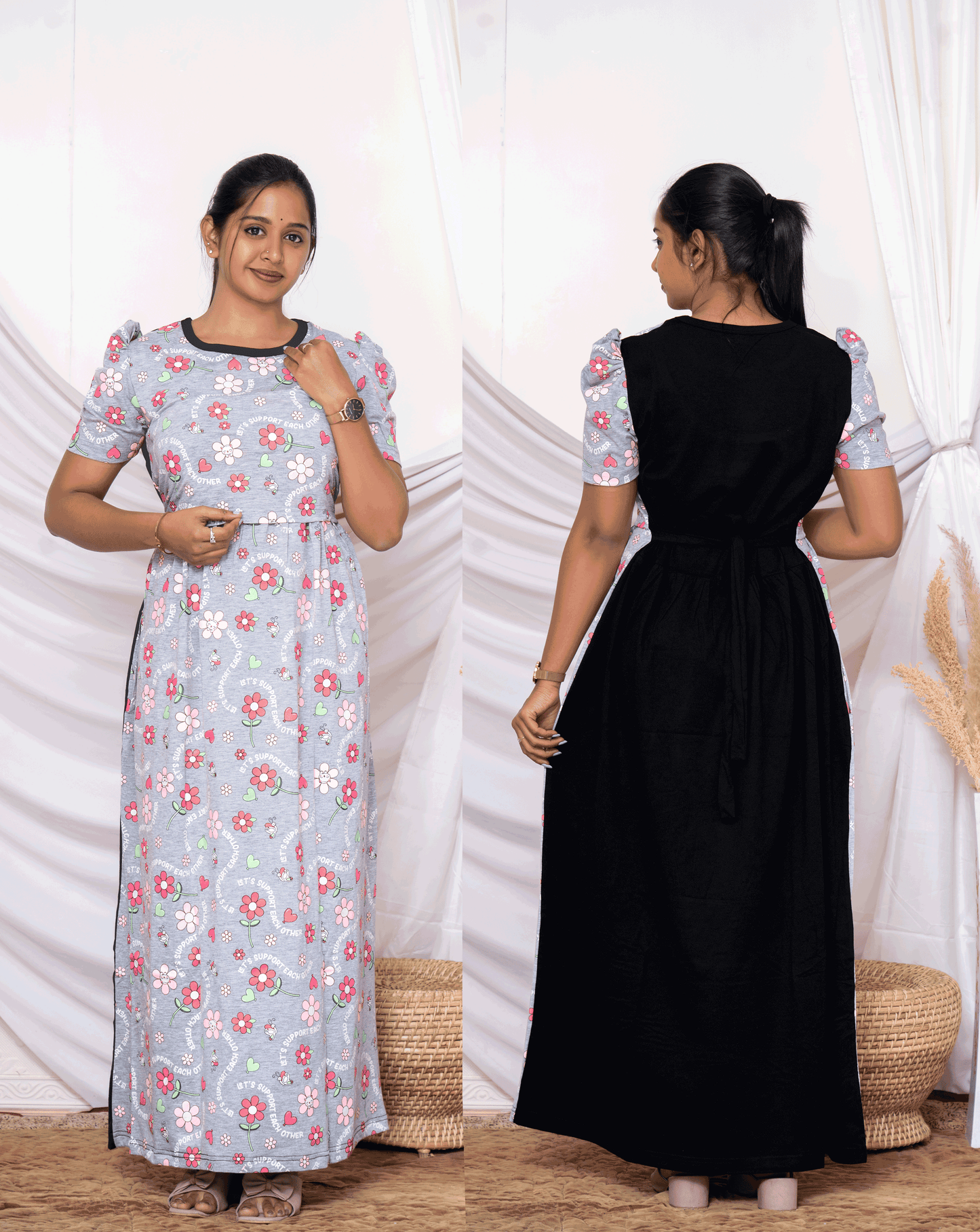 DUAL 4 - zipless feeding maternity wear DUAL COLOURS