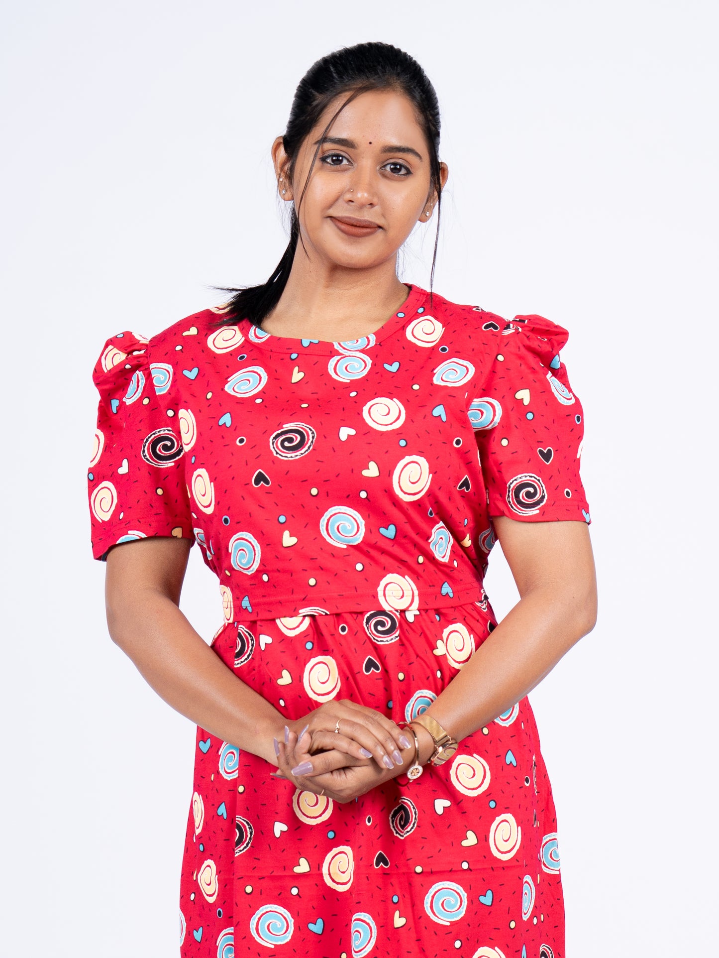 AADHI - ZIPLESS MATERNITY WEAR PUFF SLEEVE/ FULL LENGTH