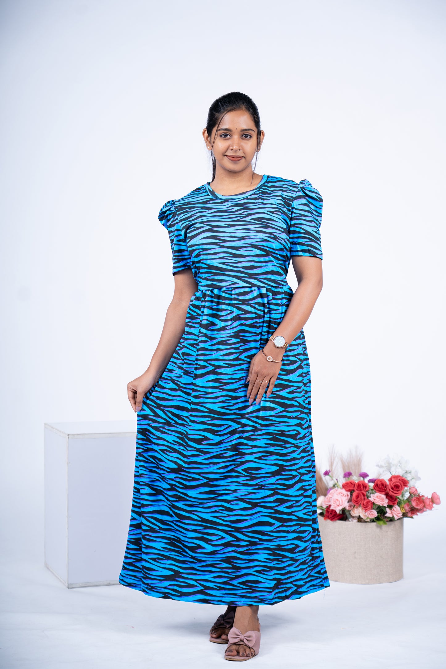 AGANDAN - ZIPLESS MATERNITY WEAR PUFF SLEEVE/ FULL LENGTH