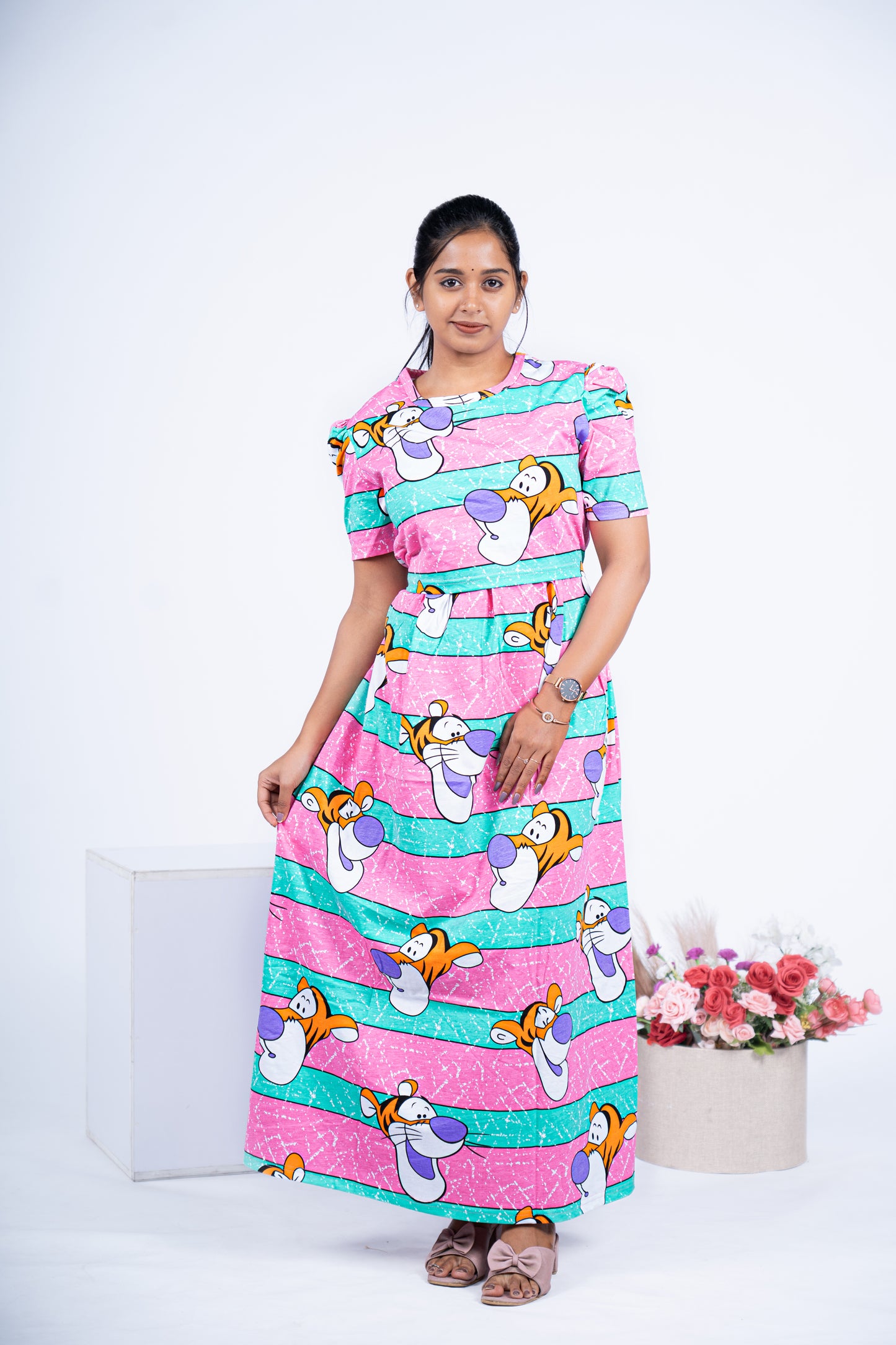ALAVILAAN - ZIPLESS MATERNITY WEAR PUFF SLEEVE/ FULL LENGTH