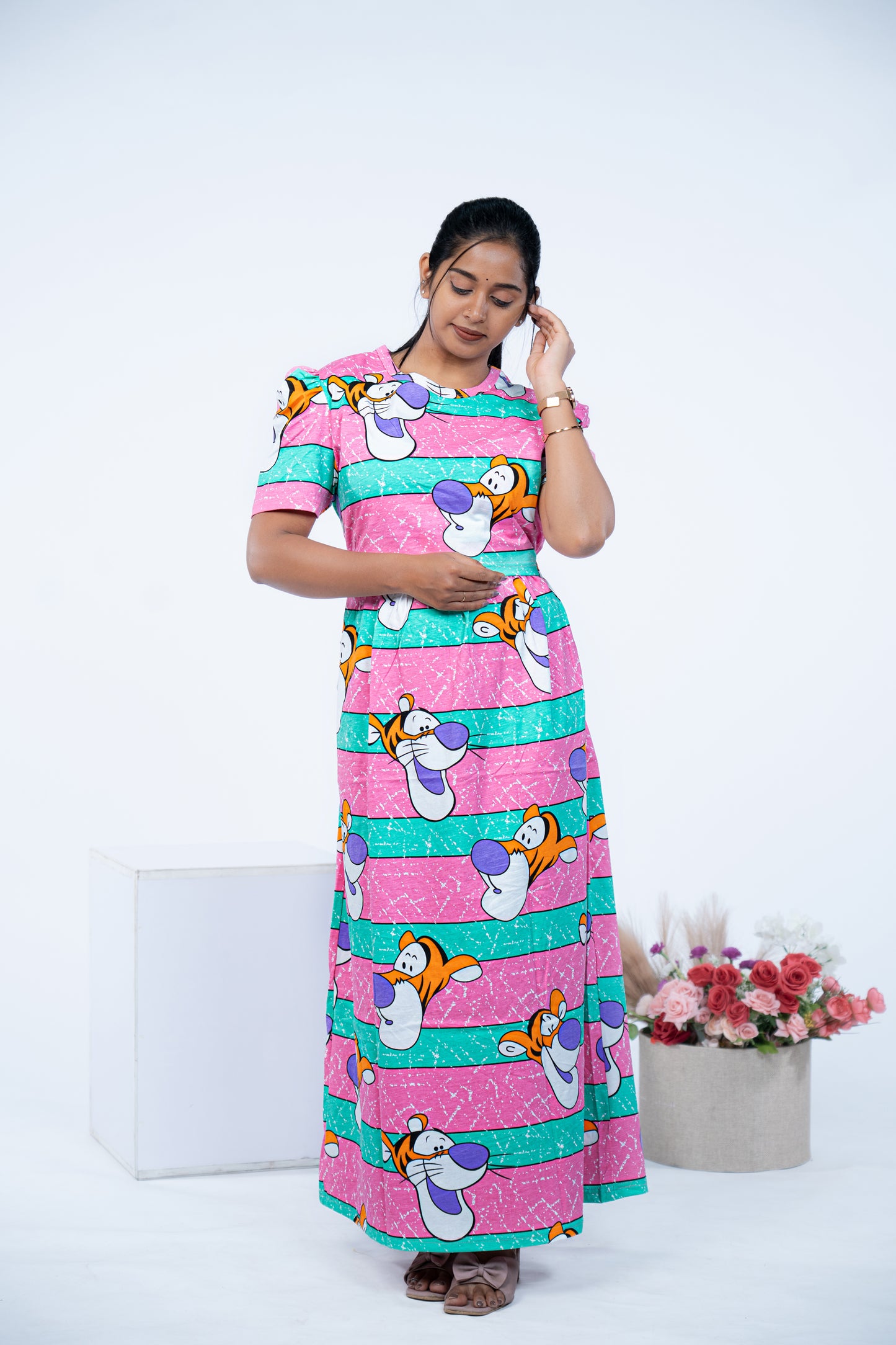 ALAVILAAN - ZIPLESS MATERNITY WEAR PUFF SLEEVE/ FULL LENGTH