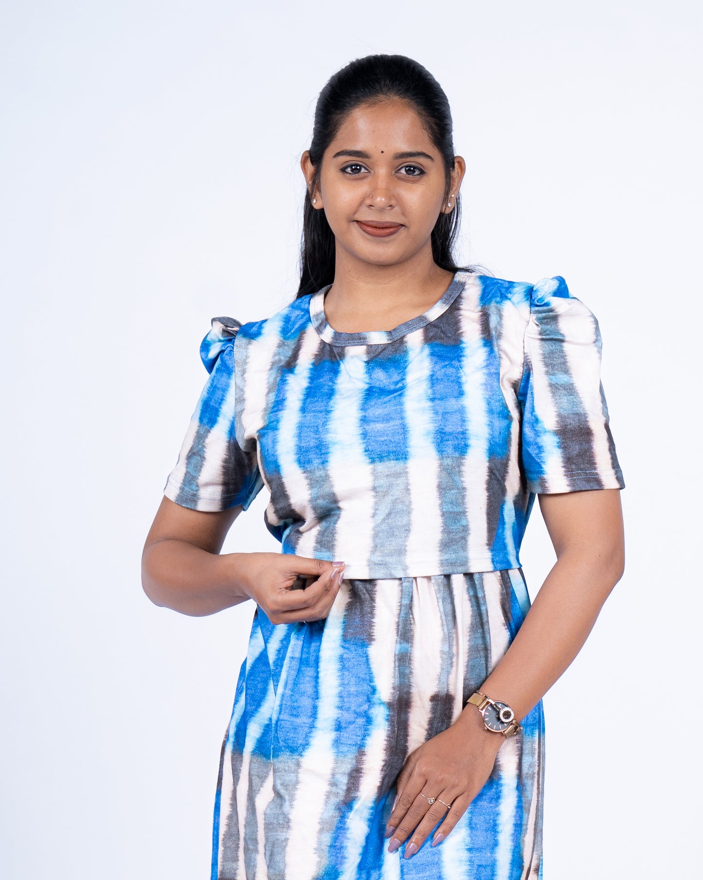 ALAVILI - ZIPLESS MATERNITY WEAR PUFF SLEEVE/ FULL LENGTH