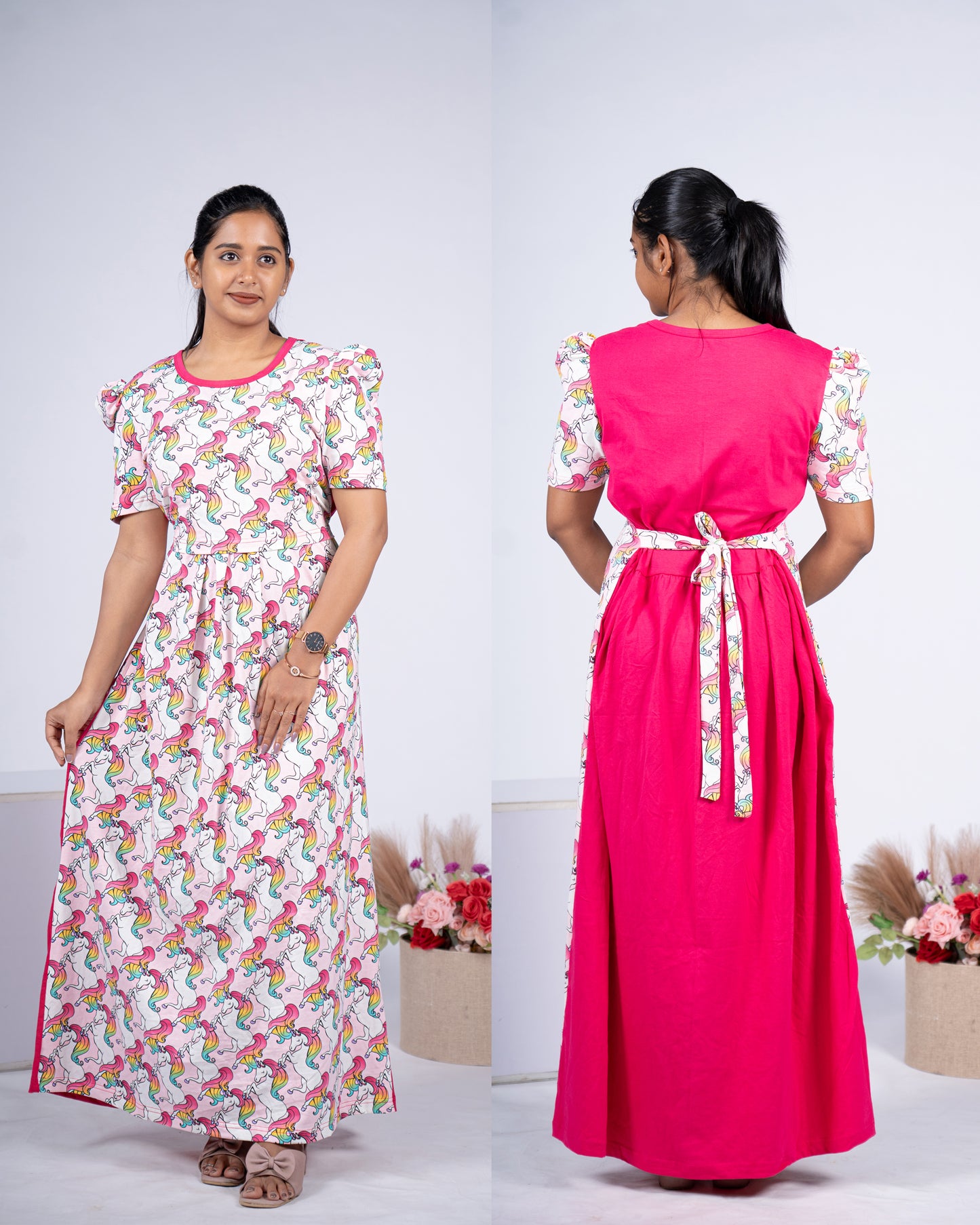ARAVANIYAVAN - zipless feeding maternity wear DUAL COLOURS