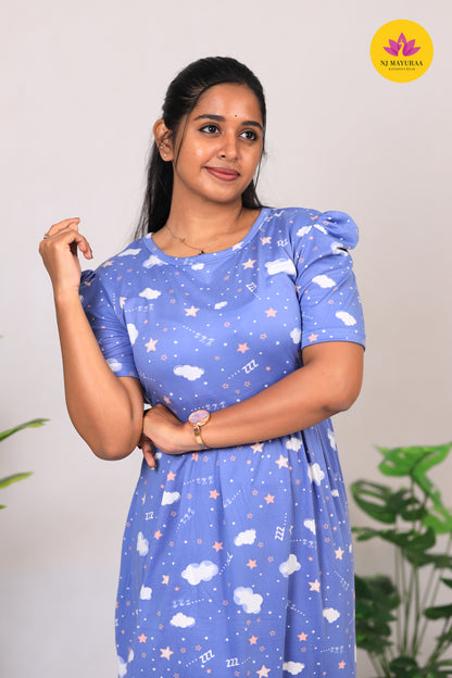 AMBAL 4 - ZIPLESS FEEDING MATERNITY WEAR FULL ( Polycotton)