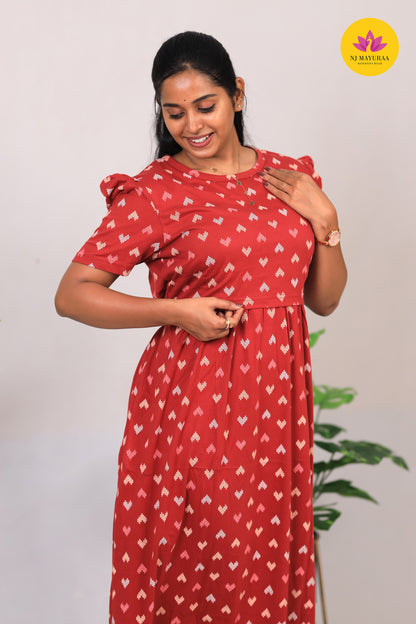AMBAL 6 - ZIPLESS FEEDING MATERNITY WEAR ( Cotton)