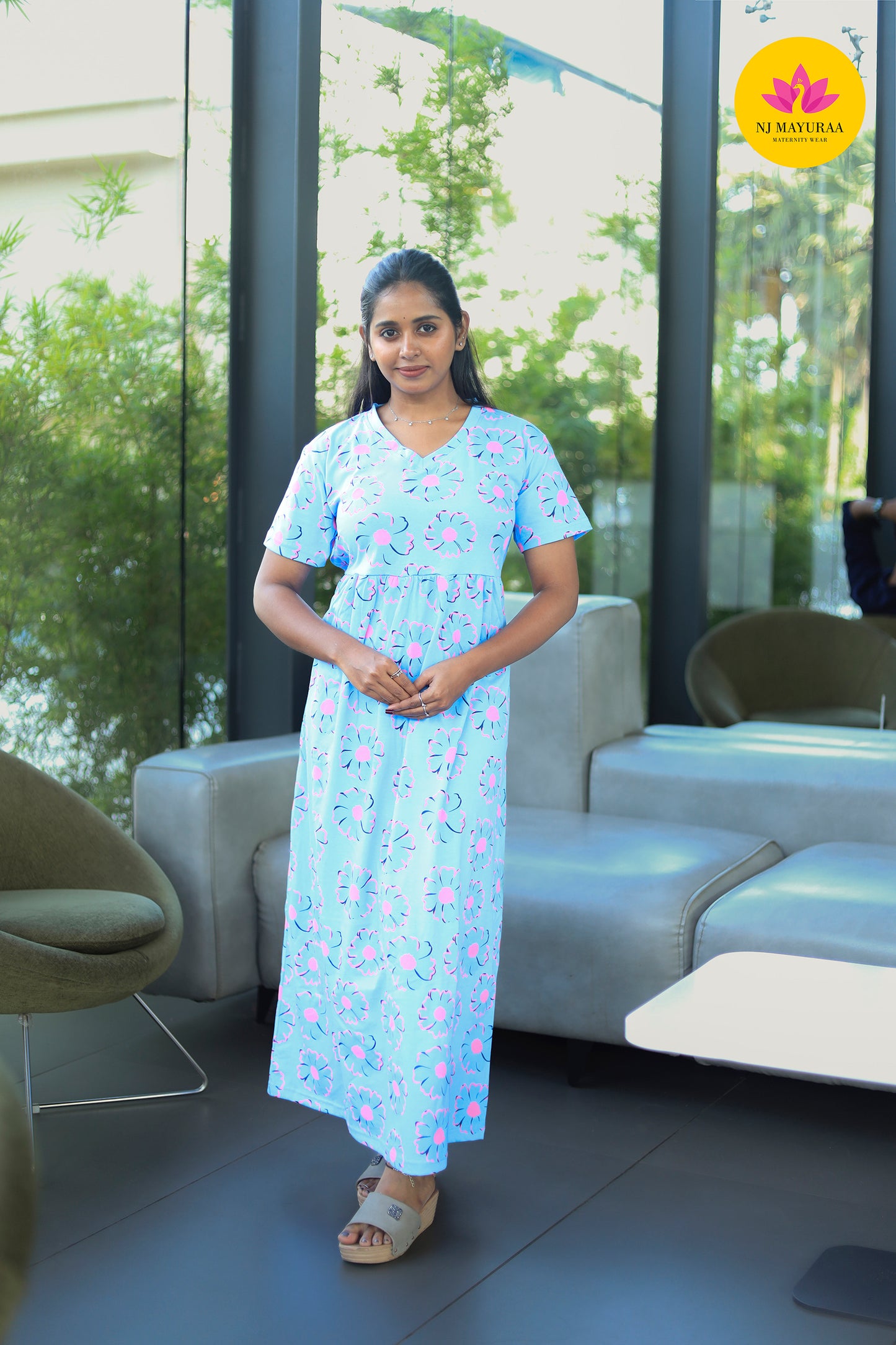 AMBAAL 5 - NON FEEDING MATERNITY WEAR FULL LENGTH 50 INCH