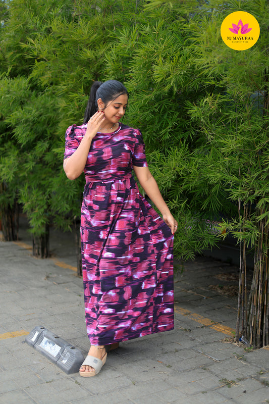 AMBAAL 13 - ZIPLESS FEEDING MATERNITY WEAR FULL LENGTH 50 INCH