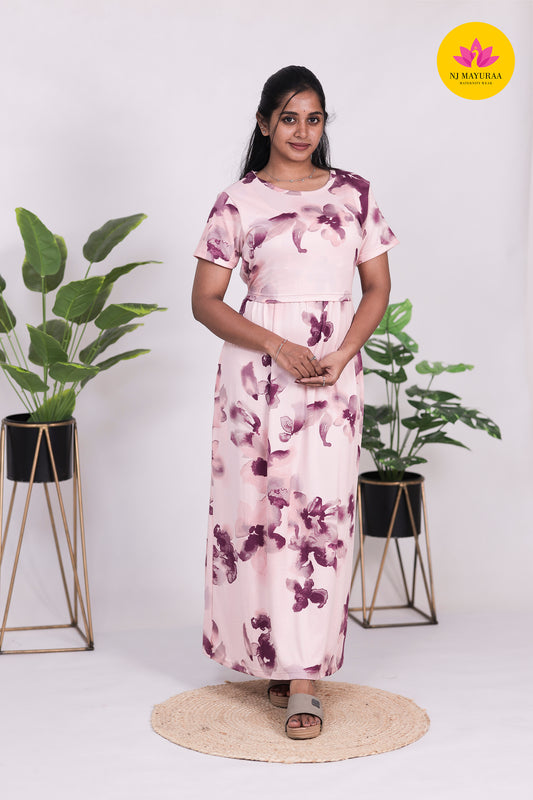 AMBAAL 21 - ZIPLESS FEEDING MATERNITY WEAR FULL LENGTH 50 INCH