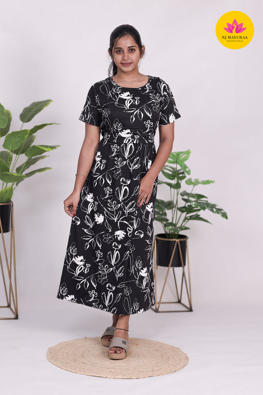 AMBAAL 31 - ZIPLESS FEEDING MATERNITY WEAR FULL ( Midi length )