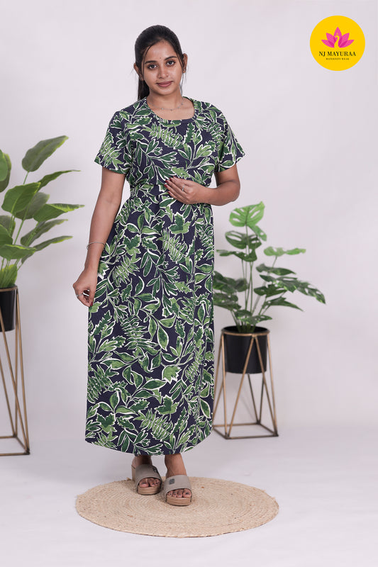 AMBAAL 28 - ZIPLESS FEEDING MATERNITY WEAR FULL LENGTH 50 INCH ( NORMAL SLEEVE)