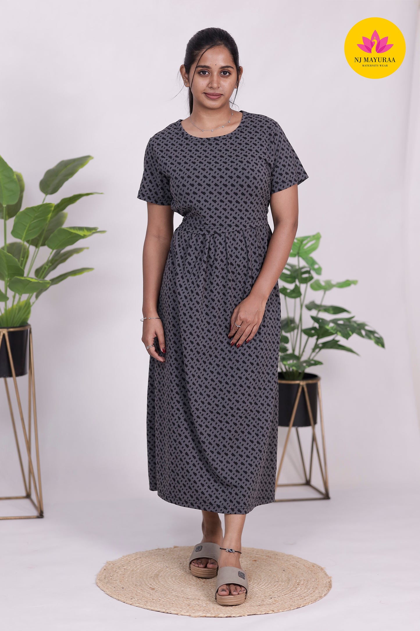 AMBAAL 37 - ZIPLESS FEEDING MATERNITY WEAR FULL ( Midi length )
