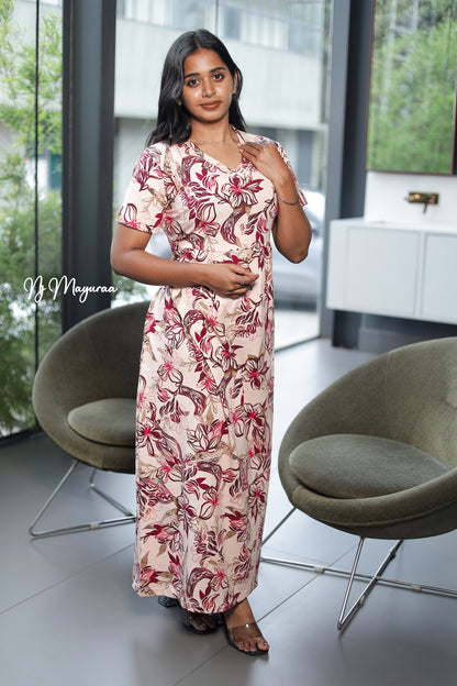 KUVERA 3=V-NECK NON- FEEDING MAXI WEAR FULL LENGTH