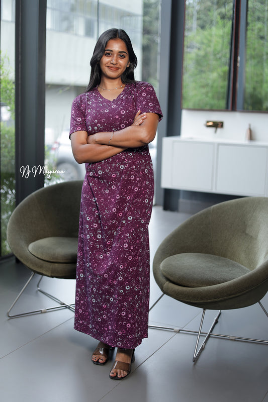 KUVERA 4=V-NECK NON FEEDING MAXI FULL LENGTH