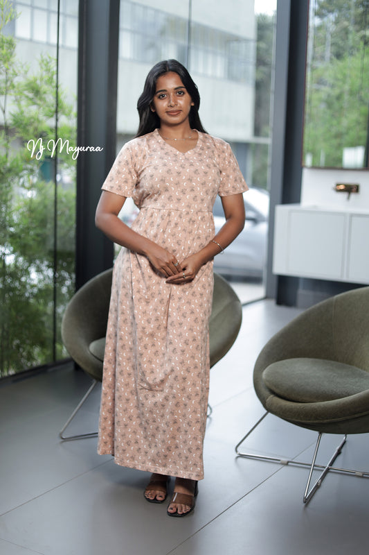 KUVERA 5= V-NECK NON- FEEDING MAXI WEAR FULL LENGTH