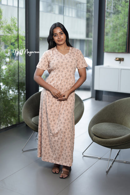 KUVERA 5= V-NECK NON- FEEDING MAXI WEAR FULL LENGTH