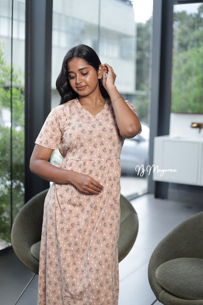 KUVERA 5= V-NECK NON- FEEDING MAXI WEAR FULL LENGTH