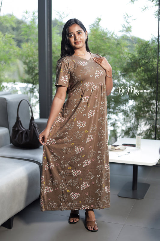 KUVERA 8=V-NECK NON FEEDING MAXI WEAR FULL LENGTH