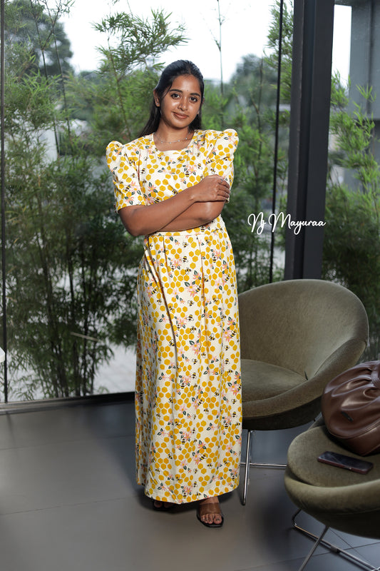 KUVERA 12-ZIPLESS MATERNITY WEAR PUFF SLEEVE