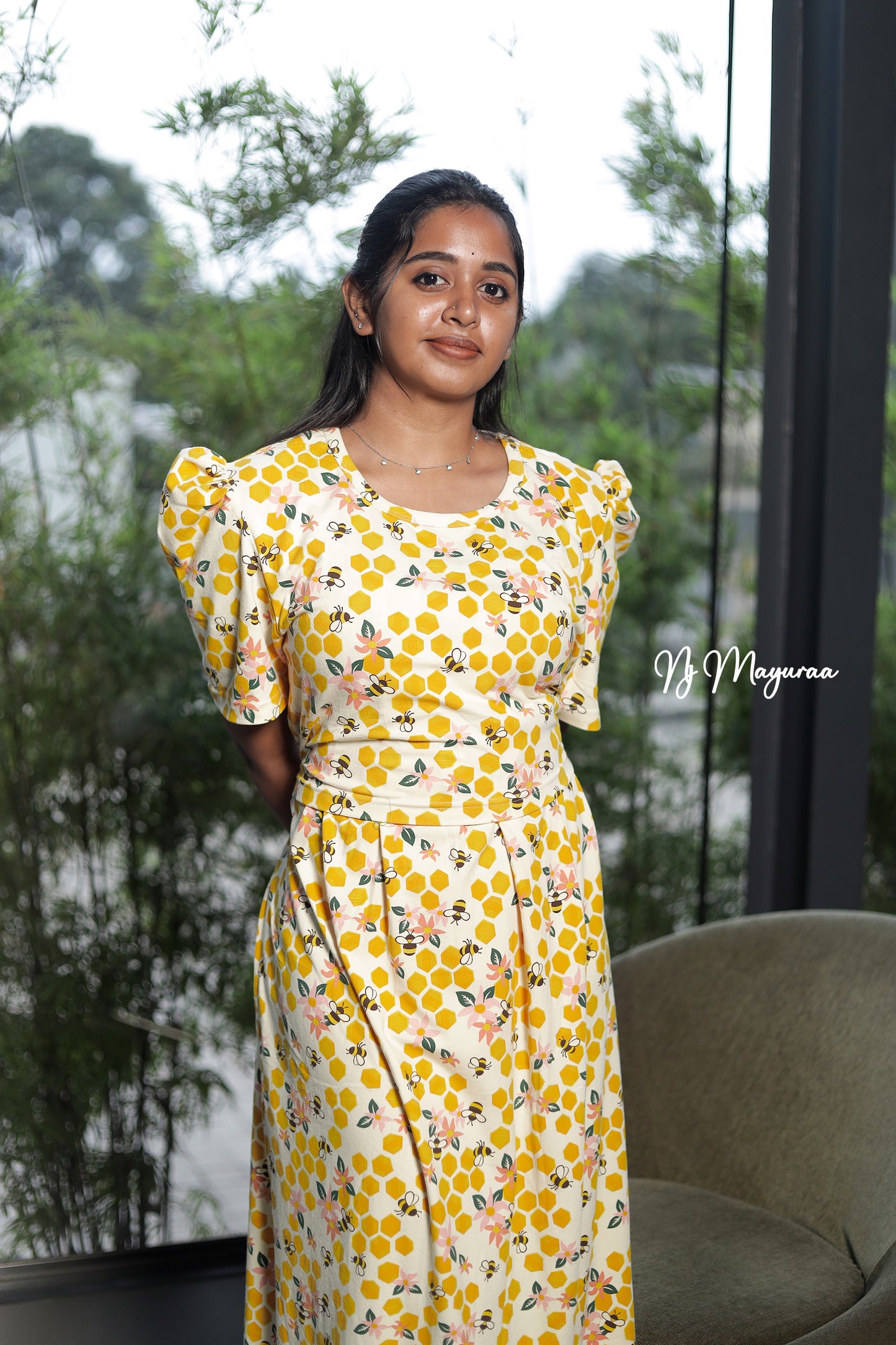 KUVERA 12-ZIPLESS MATERNITY WEAR PUFF SLEEVE
