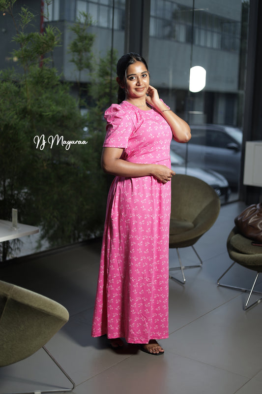 KUVERA 16-ZIPLESS MATERNITY WEAR PUFF SLEEVE