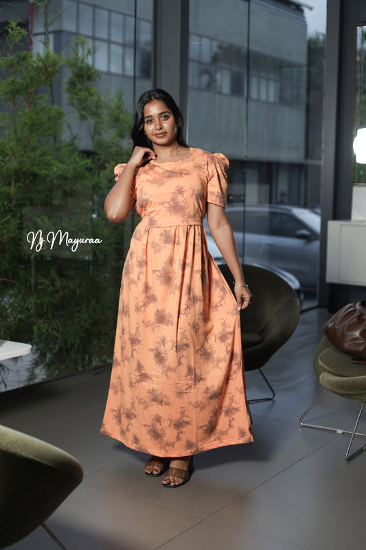 KUVERA 17-ZIPLESS MATERNITY WEAR PUFF SLEEVE