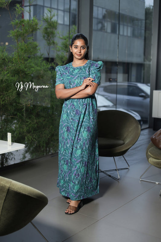 KUVERA 18-ZIPLESS MATERNITY WEAR PUFF SLEEVE