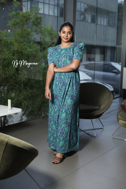 KUVERA 18-ZIPLESS MATERNITY WEAR PUFF SLEEVE