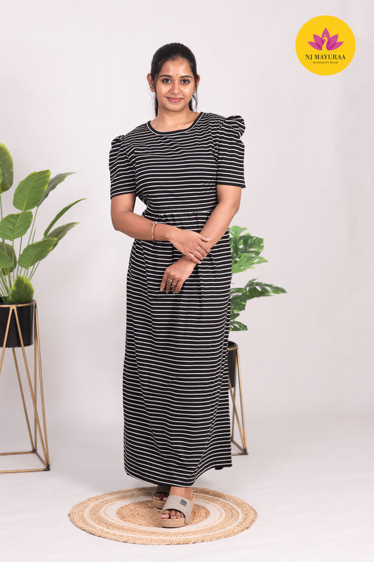 SRIDHA 11 -ZIPLESS MATERNITY WEAR  PUFF SLEEVE/ FULL LENGTH