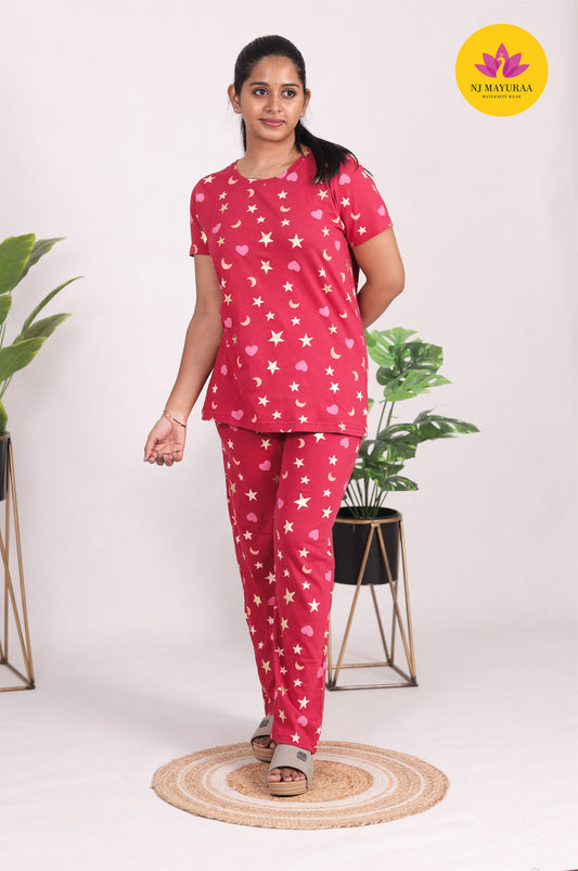 SRIDHA 36 -LADIES PAJAMA SET ( WITH POCKET WITH ROPE ADJUSTMENT)