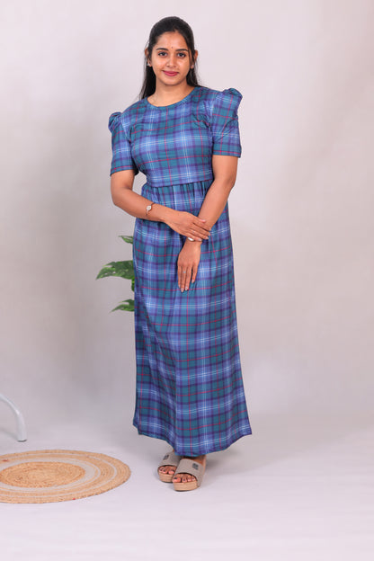 SRIDHA 7 -ZIPLESS MATERNITY WEAR  PUFF SLEEVE/ FULL LENGTH