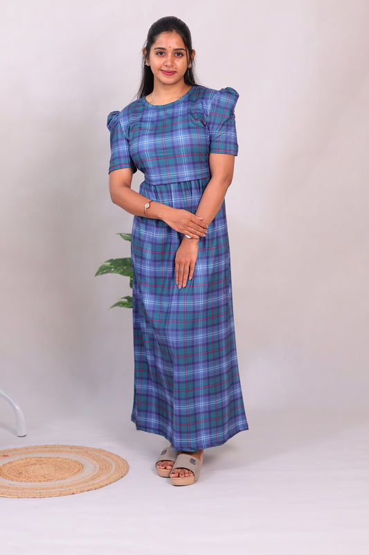 SRIDHA 7 -ZIPLESS MATERNITY WEAR  PUFF SLEEVE/ FULL LENGTH