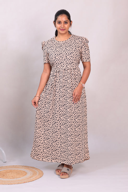 SRIDHA 9 -ZIPLESS MATERNITY WEAR  PUFF SLEEVE/ FULL LENGTH