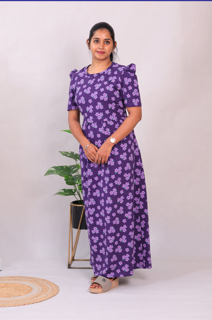 SRIDHA 17 -ZIPLESS MATERNITY WEAR  PUFF SLEEVE/ FULL LENGTH