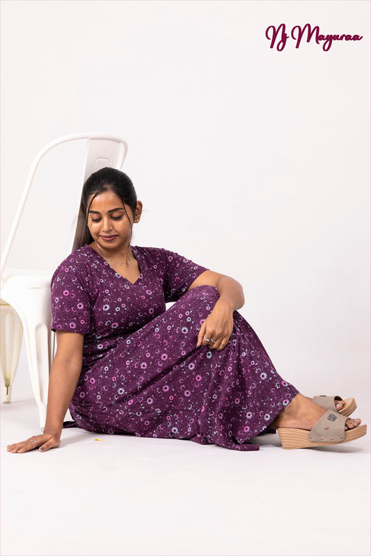 JANAKA 1 - NON FEEDING V-NECK MAXI FULL LENGTH