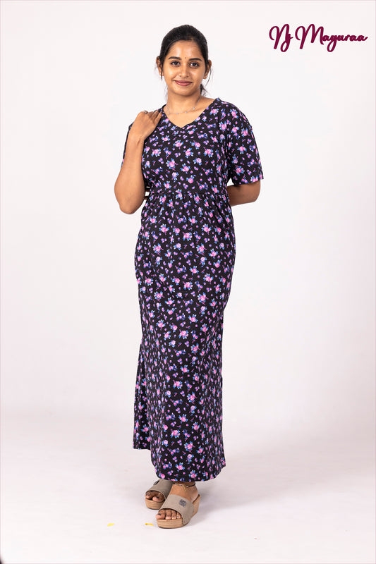 JANAKA 2 - NON FEEDING V-NECK MAXI FULL LENGTH