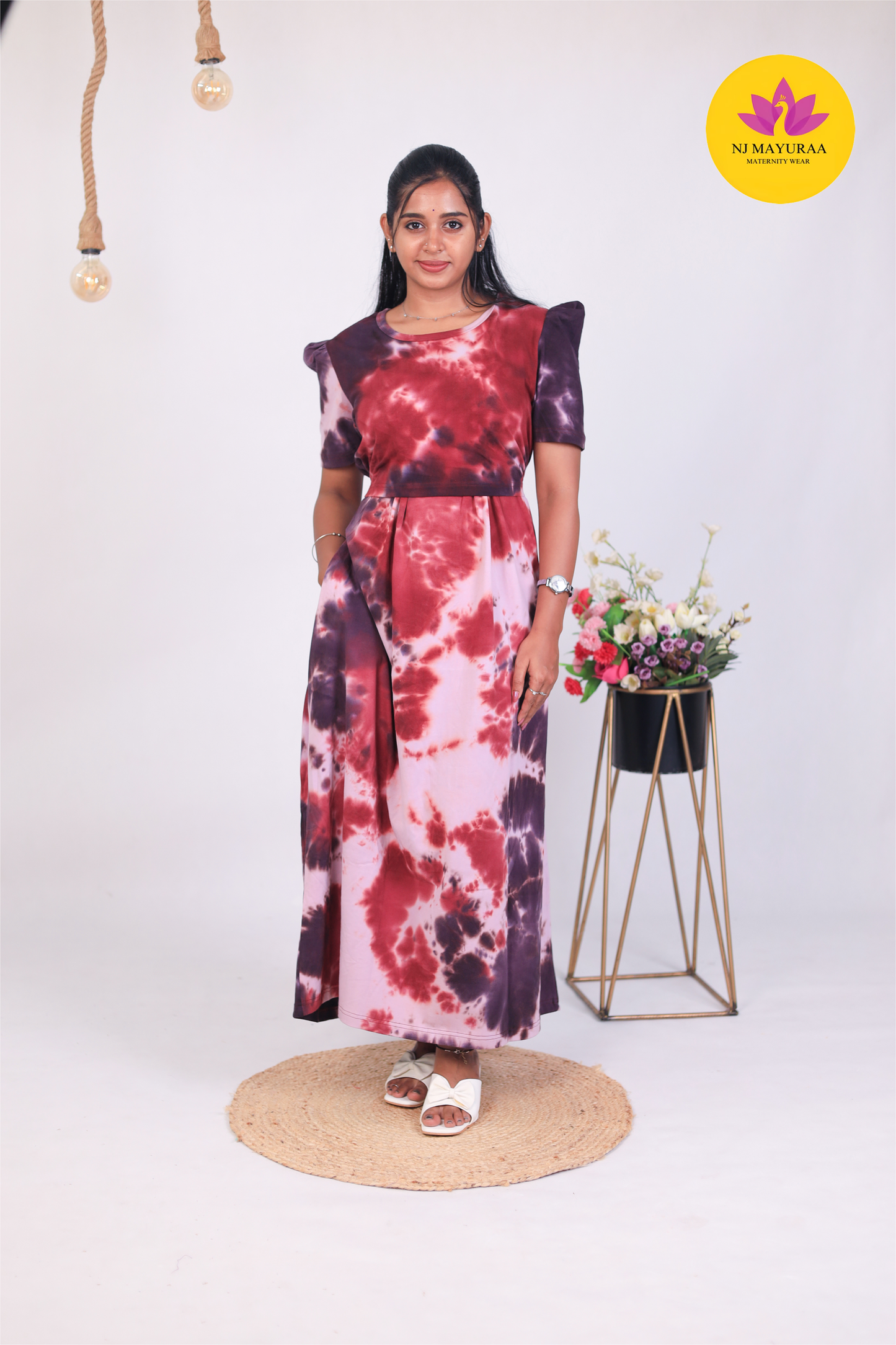 NARAYANI 1 -ZIPLESS MATERNITY WEAR PUFF SLEEVE