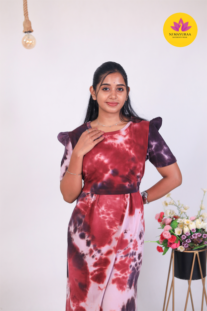NARAYANI 1 -ZIPLESS MATERNITY WEAR PUFF SLEEVE