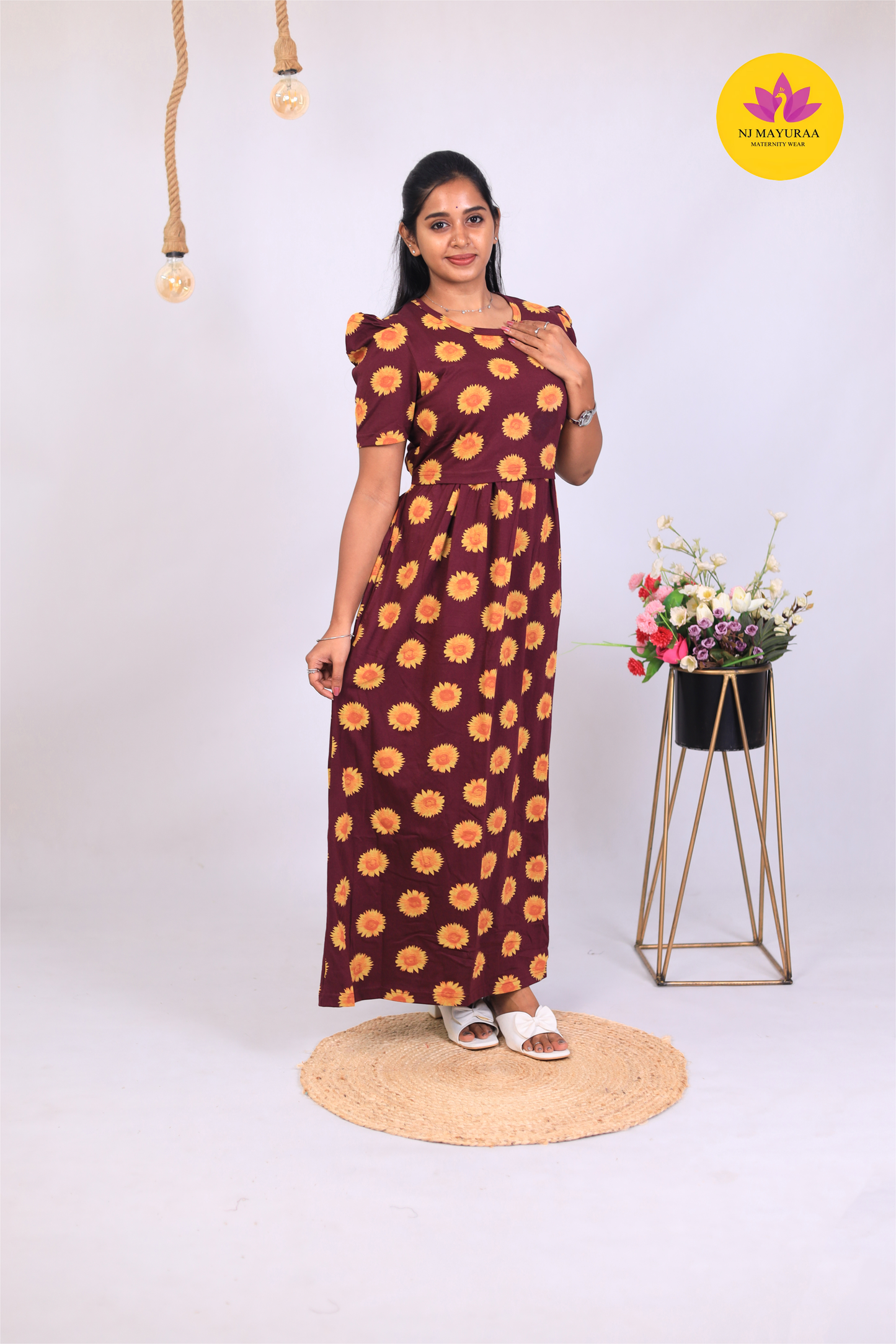 NARAYANI 14 -ZIPLESS MATERNITY WEAR PUFF SLEEVE
