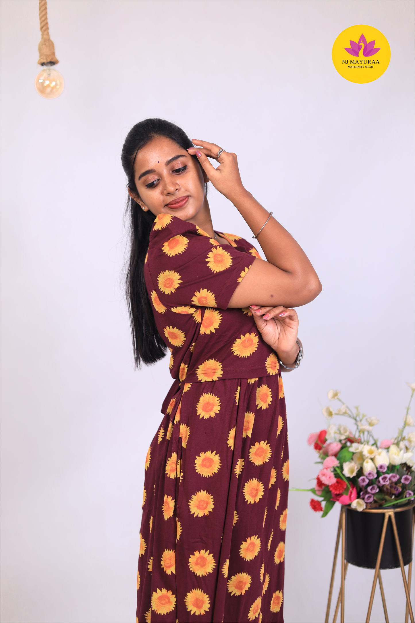 NARAYANI 14 -ZIPLESS MATERNITY WEAR PUFF SLEEVE