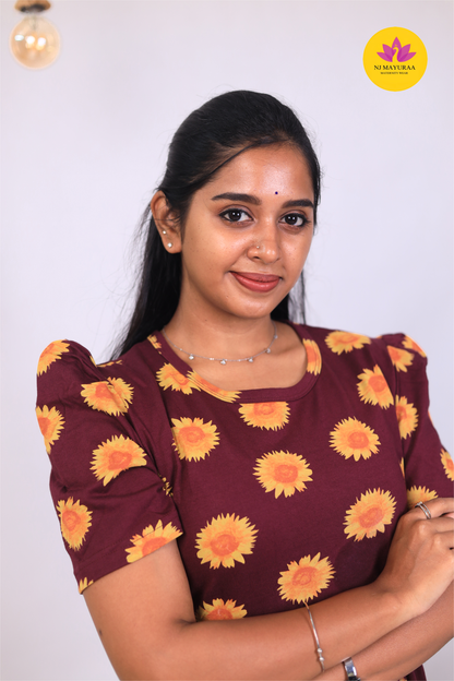 NARAYANI 14 -ZIPLESS MATERNITY WEAR PUFF SLEEVE