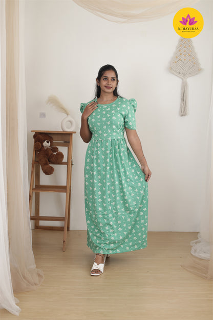 NARAYANI 34 -ZIPLESS MATERNITY WEAR PUFF SLEEVE